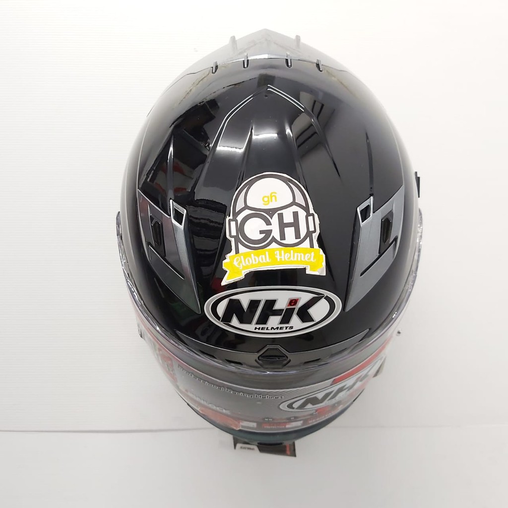 HELM FULL FACE NHK RX9 NHK RX-9 SOLID BLACK METALIC