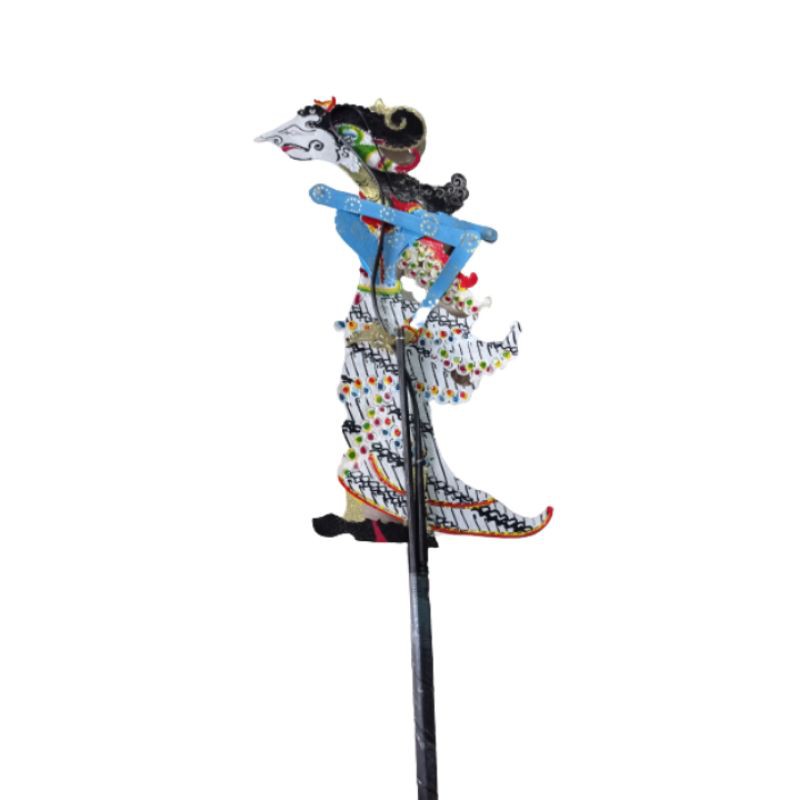 (BISA COD) KERAJINAN MINIATUR WAYANG KULIT DEWI KUMARATIH UKURAN KIDANGAN 30 CM BAHAN KULIT SAPI