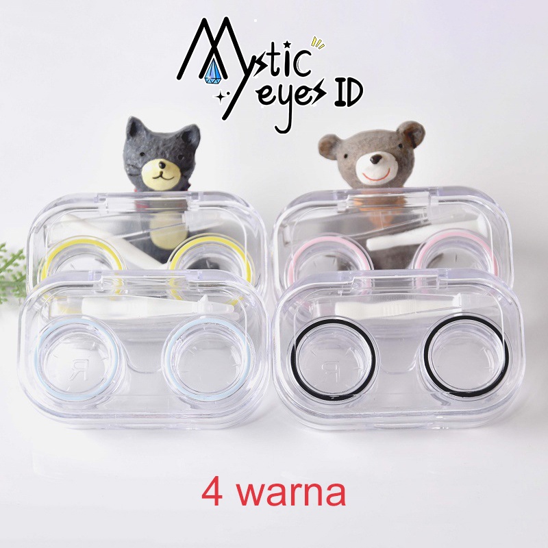 MYSTICEYES Clear Softlens Case / Case Soflens Transparent / Kontak Lensa Case Transparan