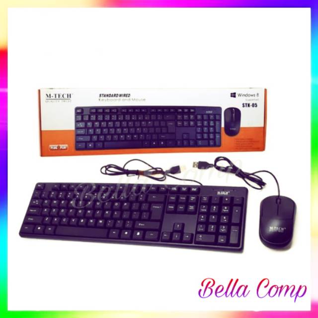 (Bayar ditempat)T&amp;T Paket Keyboard keybod key board Mouse Usb M-Tech Stk-05 wired  Mtech Stk 05