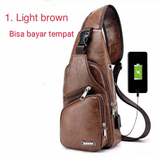 Tas usb selempang kulit anti air