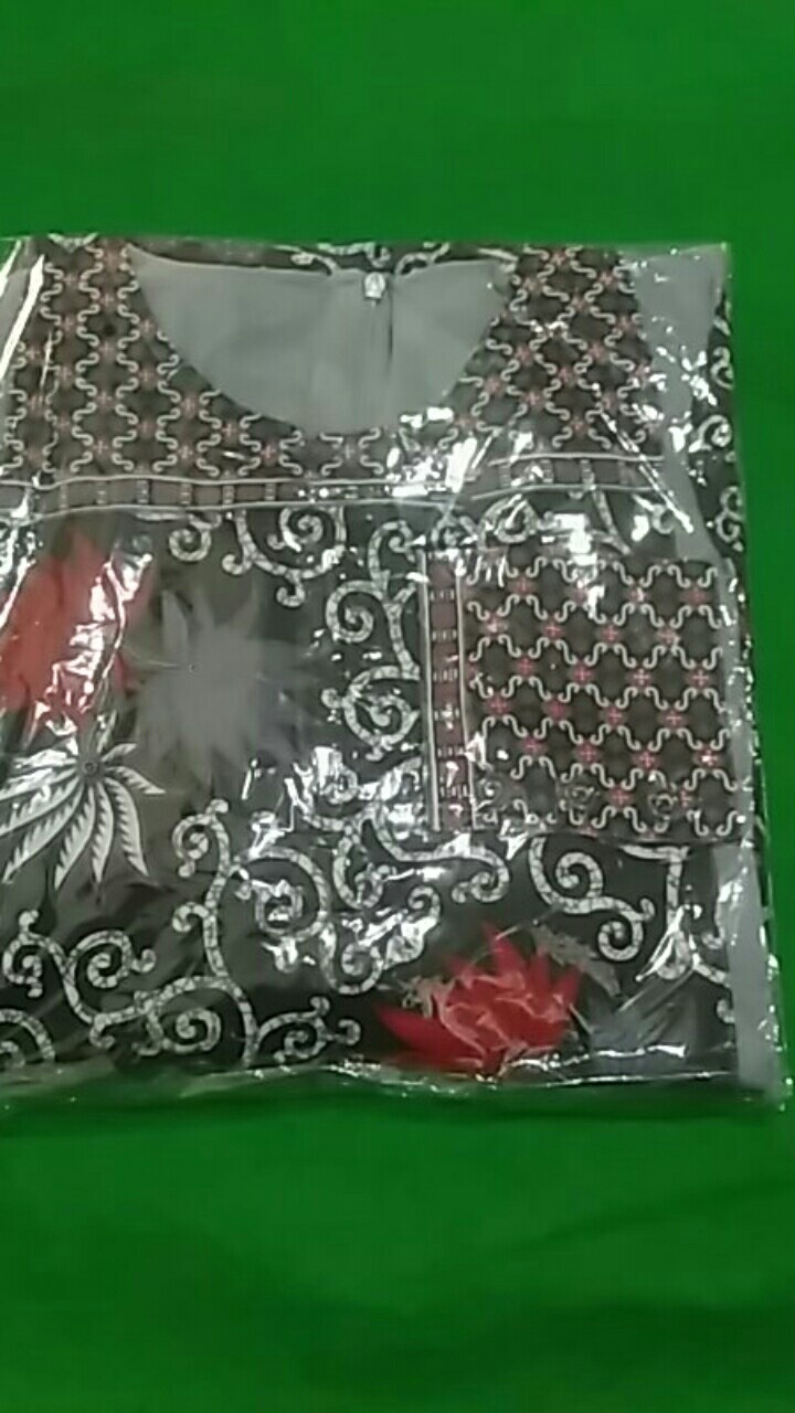 Gamis Batik Kombinasi Wolfis Premium M L Xl Xxl Terbaru Terlaris Modern