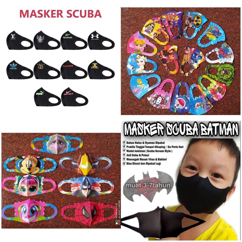  MASKER  SCUBA CUTTING LASER PREMIUM SCUBA BATMAN SCUBA 