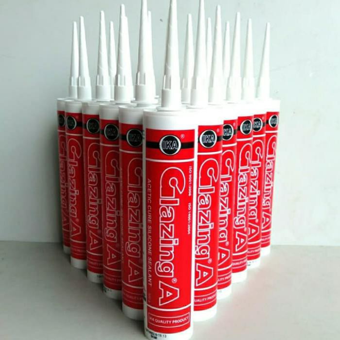 

Pakethemat Glazing A Ika Silicone Sealant 300Gr (Clear,Black,White,Grey,D.Brown) - Clear Bening
