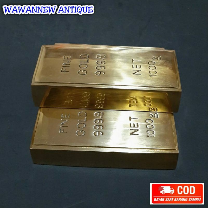 FINE GOLD 999.9 / Miniatur Emas Batangan Kuningan 1000gr