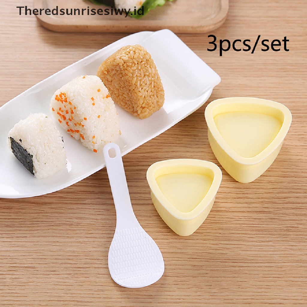 # Alat Rumah Tangga # 3pcs / Set Cetakan Sushi / Onigiri / Nasi Bentuk Segitiga DIY