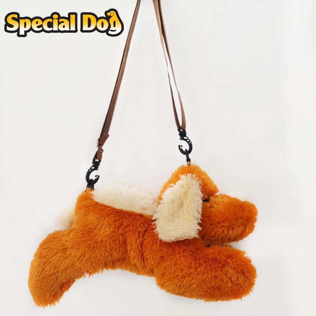 Tas Selempang DOGGY PAW PATROL Bulu Lembut Soft Fluffy Halus Tas Boneka Anjing Gemoy Lucu Gemes Manja Kiyowok Korea Style Maksimal