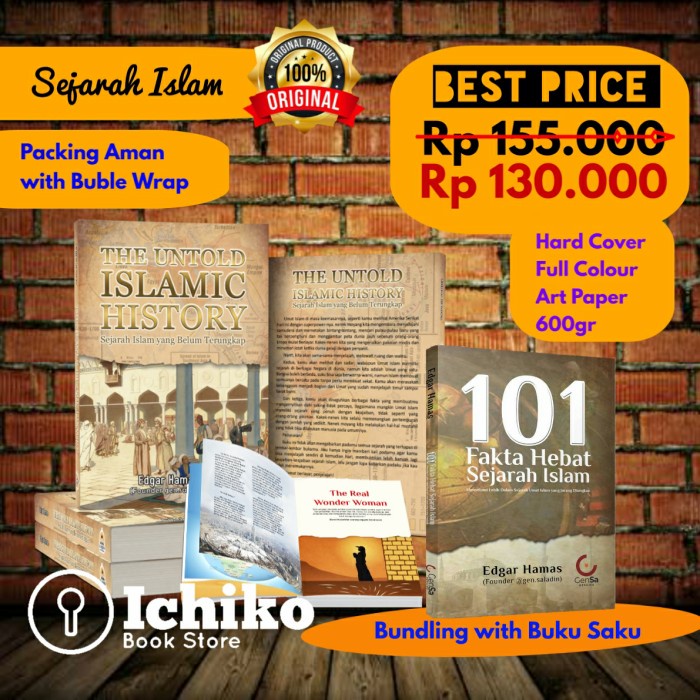 

DISKON SPESIAL PAKET THE UNTOLD ISLAMIC HISTORY &101 FAKTA HEBAT SEJARAH ISLAM ORI TERBARU