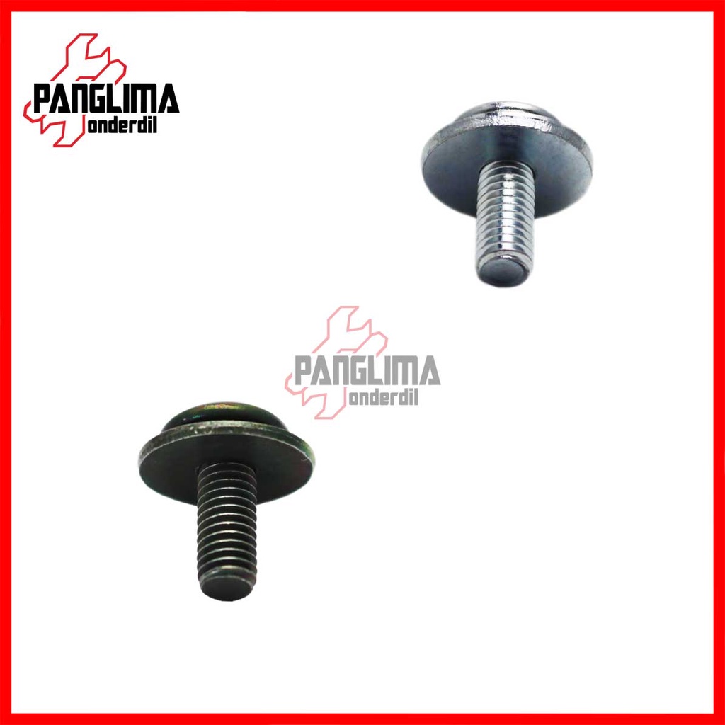 Baut Body Cover Suzuki M6x14 Shogun 110-125 New-Smash Lama-Old-New-Satria 2 Tak-Tornado GS-GX-RC 80-100-110 Cyrstal-RGR-TSR-TS Baud Bodi 6x14