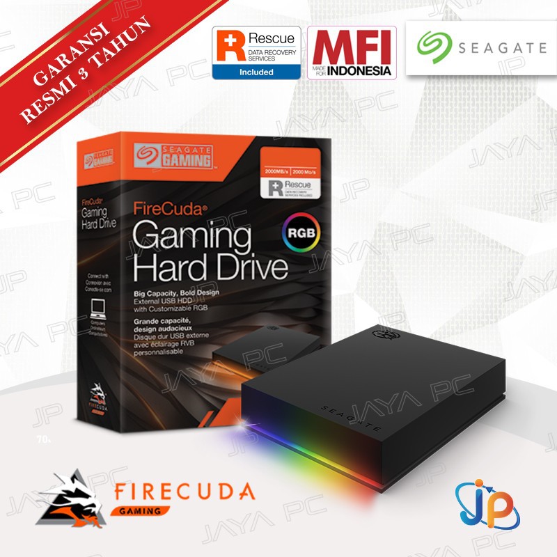 Seagate Firecuda Gaming RGB 1TB - HDD/ Harddisk External 2.5" USB 3.2