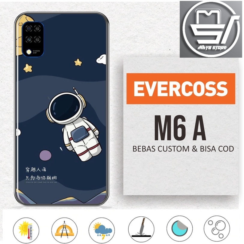 (PROMO 2PCS) GARSKIN / SKIN CASE EVERCOSS EVERCOSS M60A ASTRONOT CUTE BISA CUSTOM