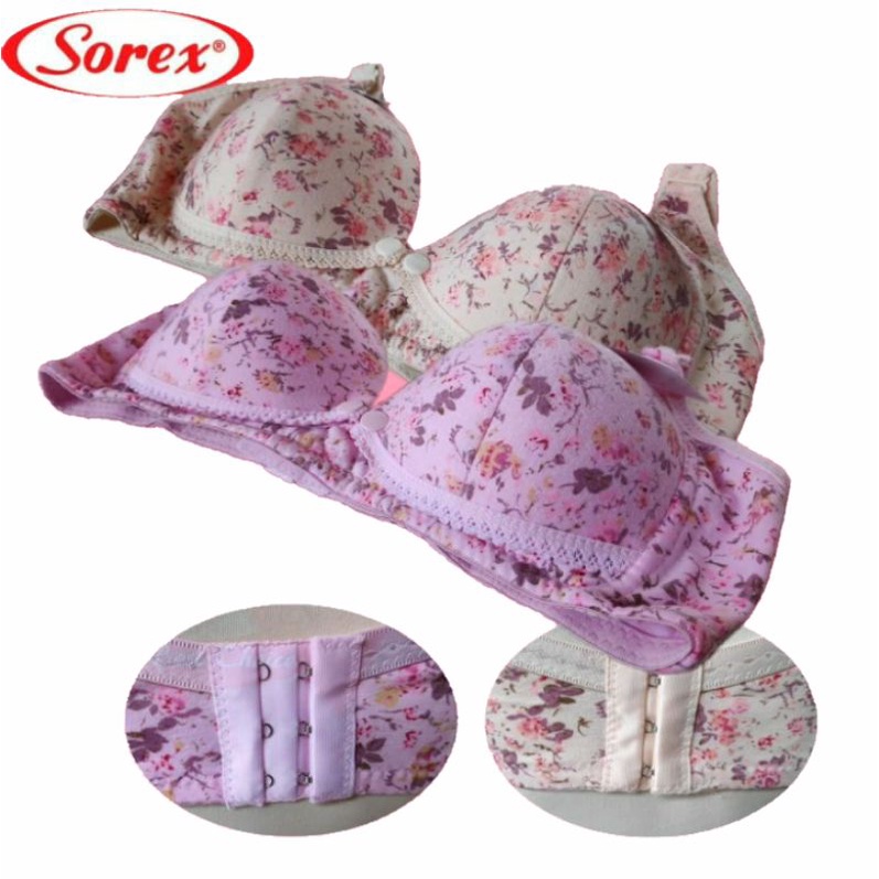 Bra Menyusui Sorex Size 34, 36, 38, 40, 42 Dengan Busa Tanpa Kawat BH Menyusui Top Quality 8108