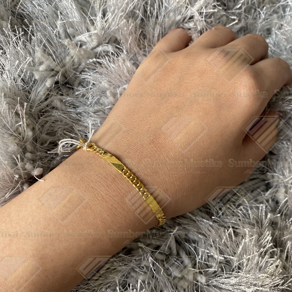 Gelang Tangan Rante Model Papan Mas 24 Karat