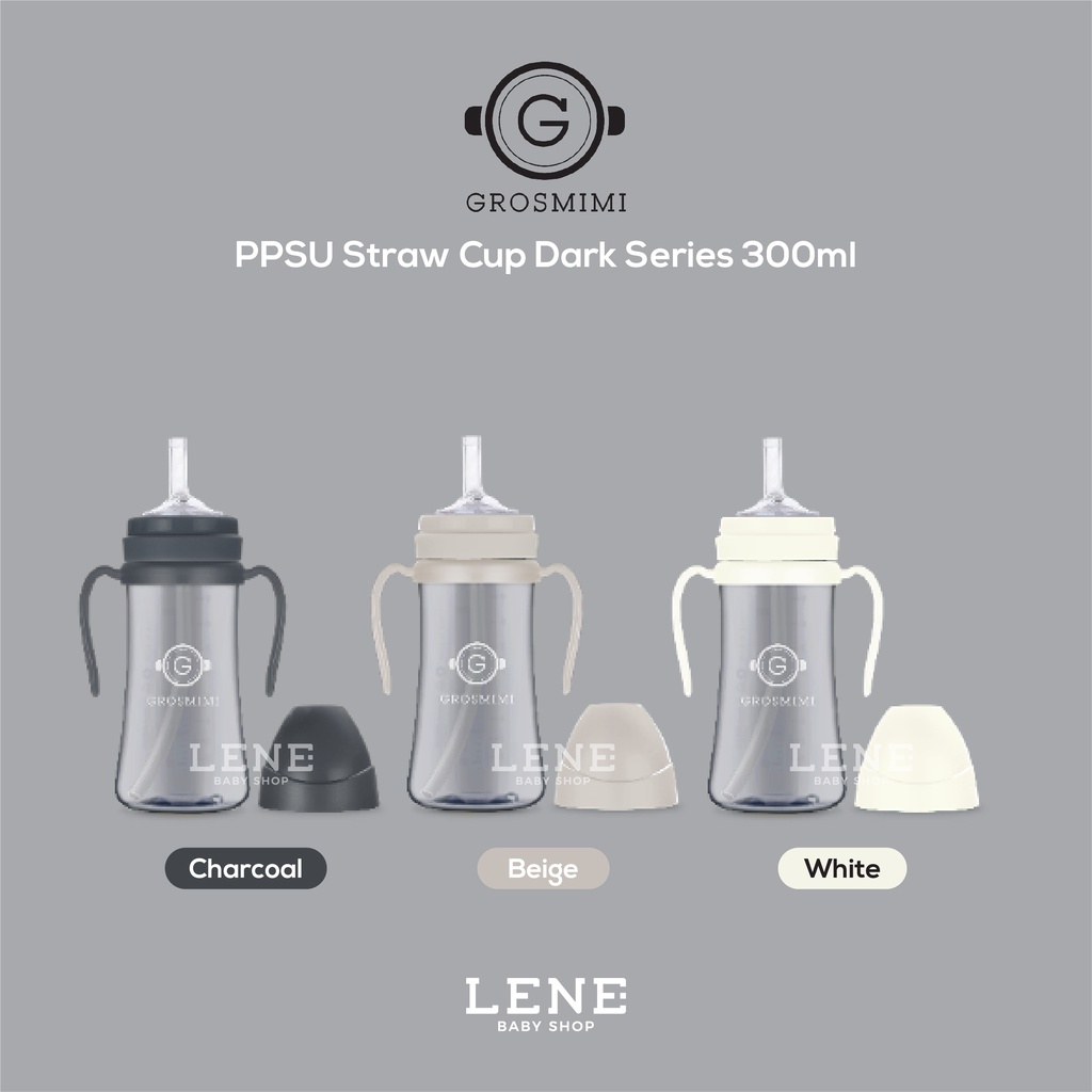 Grosmimi PPSU Straw Cup Dark Series 200 ml &amp; 300 ml