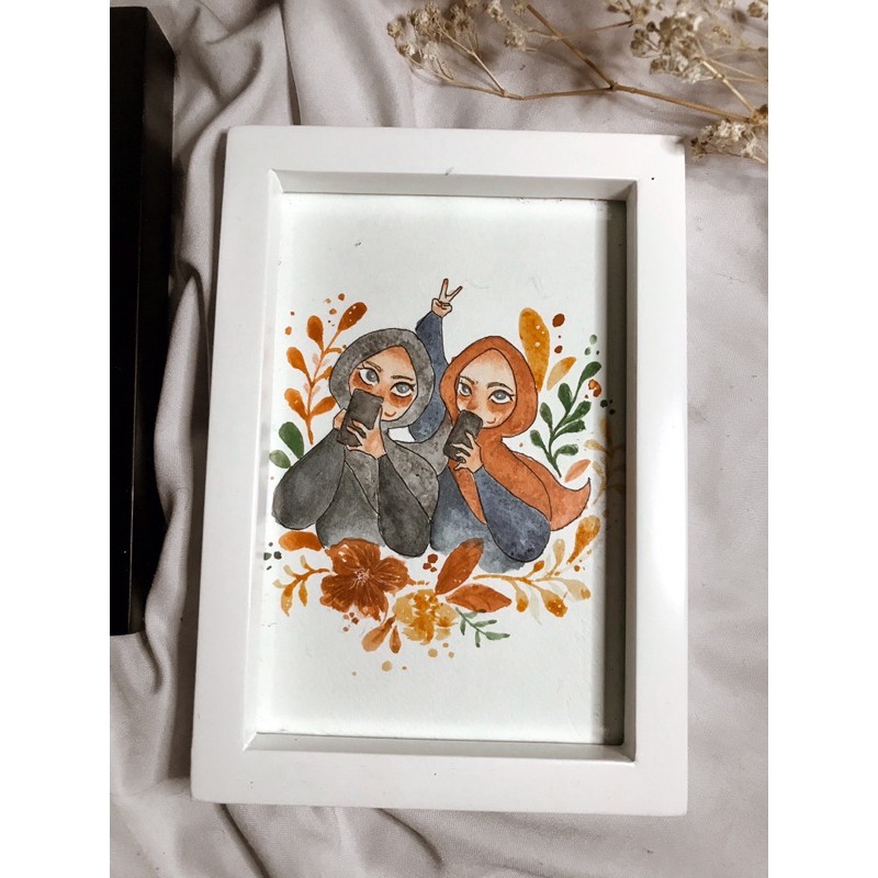 

illustration gift/watercolor painting/gift A6