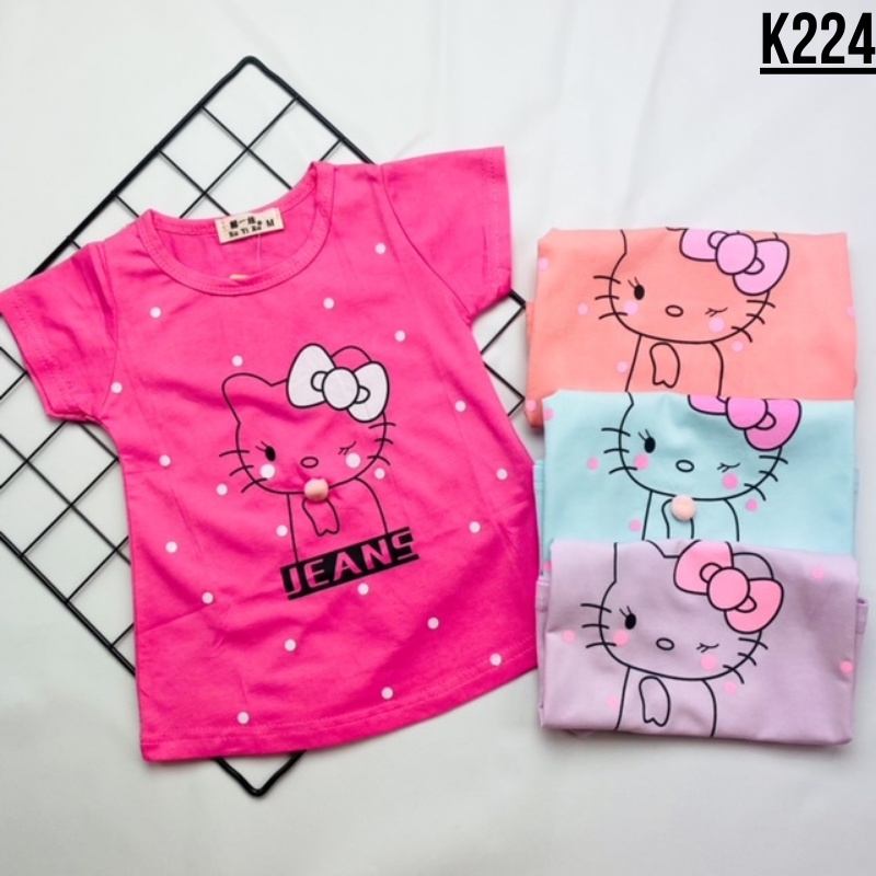 Atasan Kaos Anak Bayi Cewek Perempuan 6bln-2thn Import
