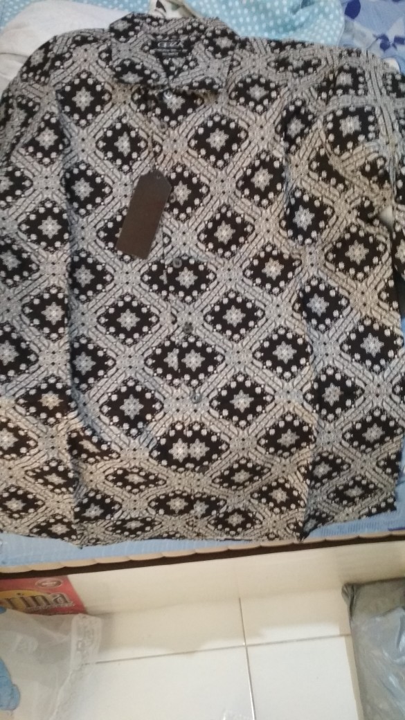 Odza Busana Atasan Batik Pria Lengan Panjang Kemeja Pesta Modern