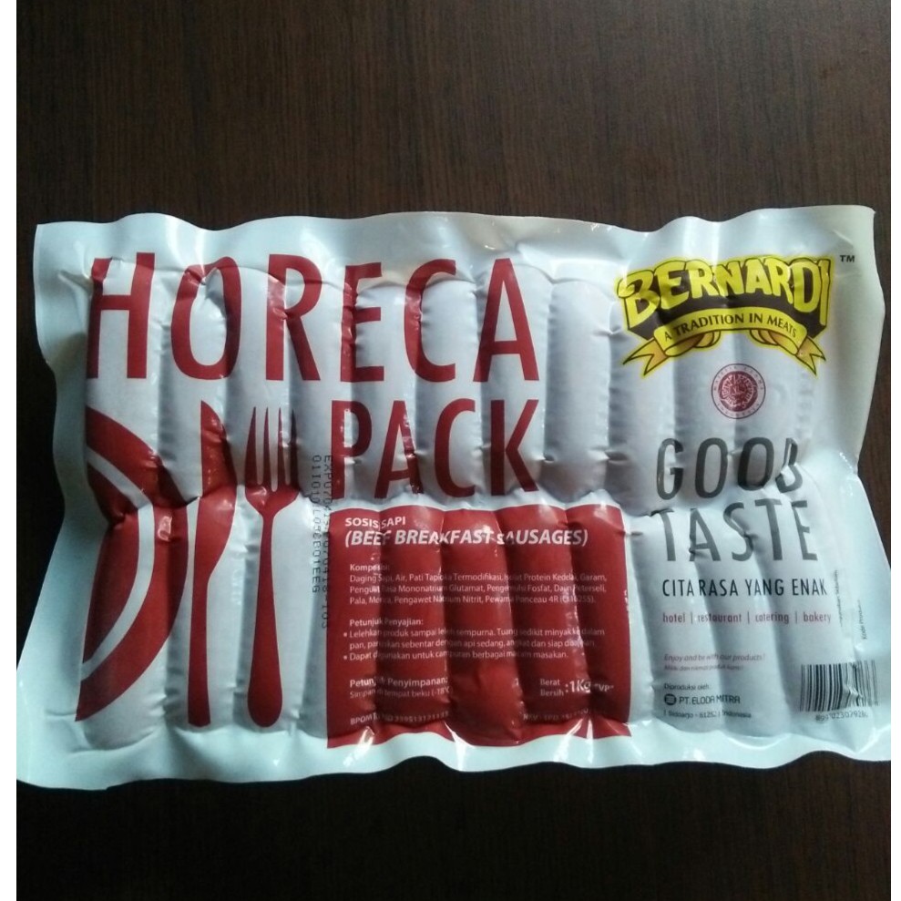 Jual Bernardi Horeca Pack Sosis Sapi Breakfast Vp 1kg Shopee Indonesia