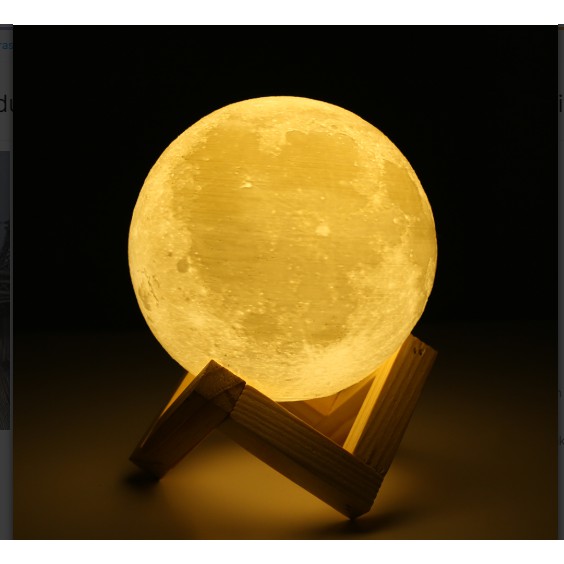 Lampu tidur design Bulan moonlight + dudukan lampu