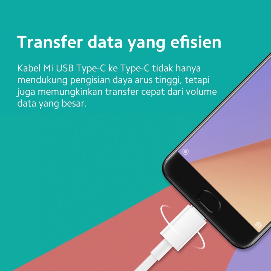 Xiaomi Mi Redmi Poco Kabel Data USB Type C to Type C Mendukung Arus 5A