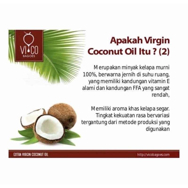 

VCO VICO Bagoes Virgin Coconut Oil 1 liter