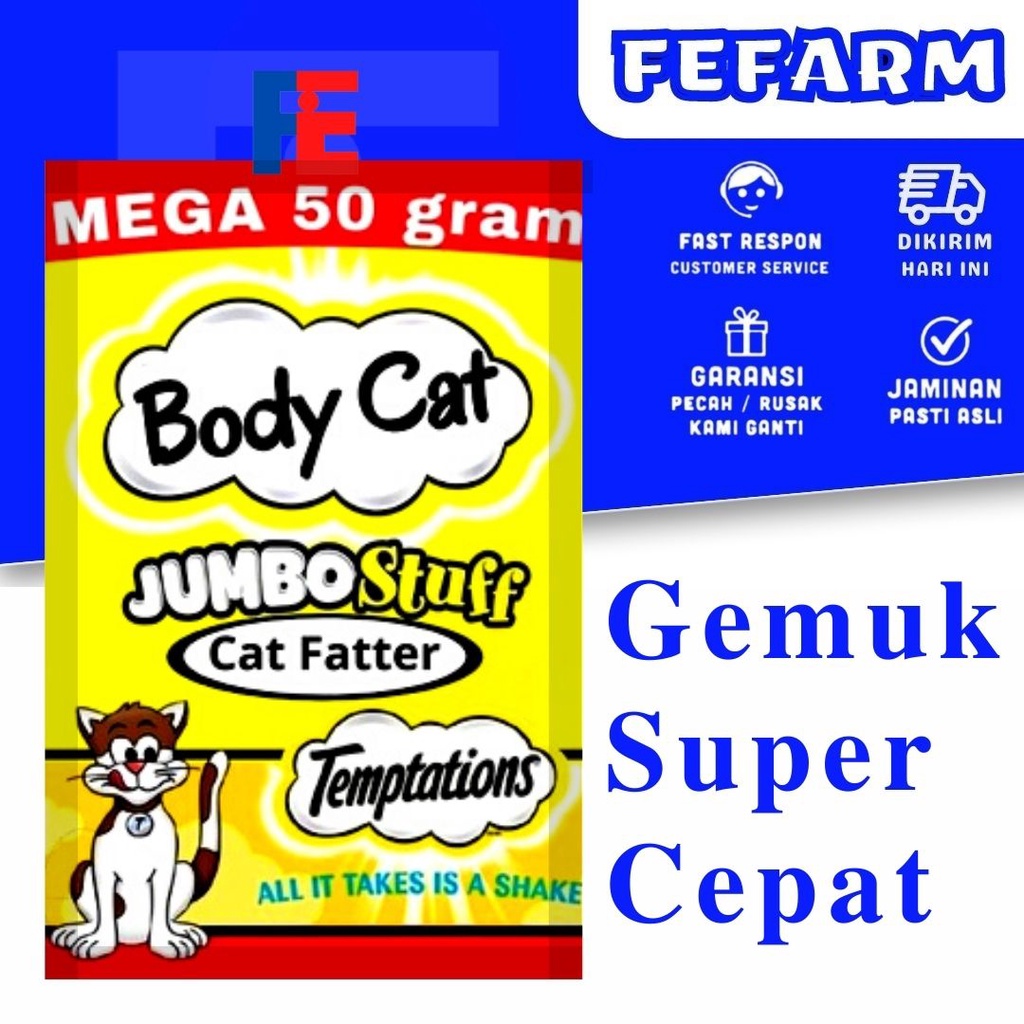 BodyCat 50g Vitamin Penggemuk Kucing Sachet Bubuk Nutrisi Powder BodyCat FEFARM