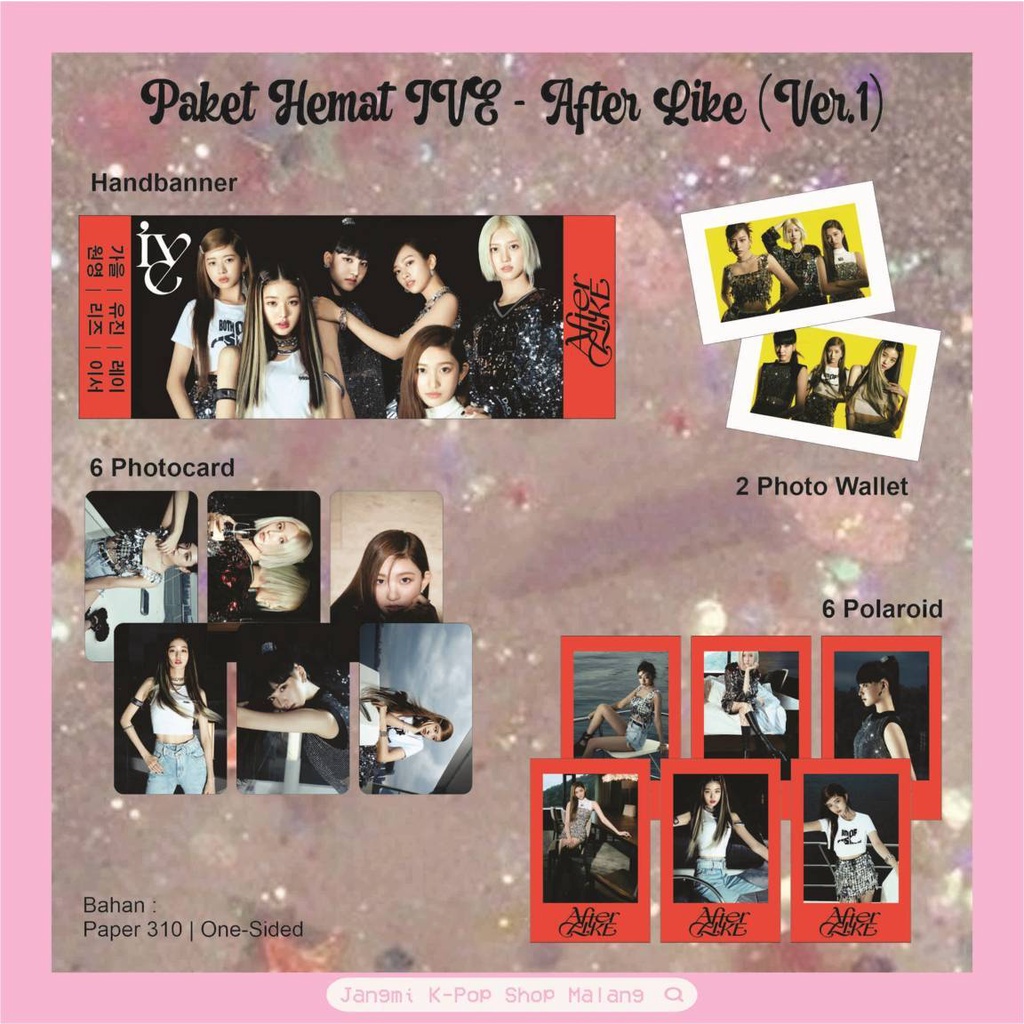 Fankit IVE - After Like | IVE After Like | IVE DIVE | Fankit IVE | Fankit K-POP | Paket Hemat IVE | 