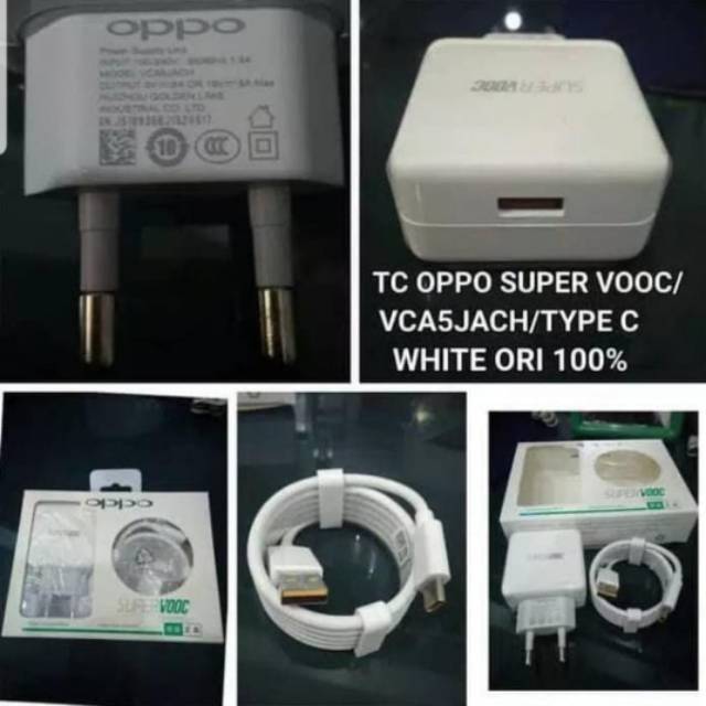 OPPO VOOC Type C 100% Original - Putih