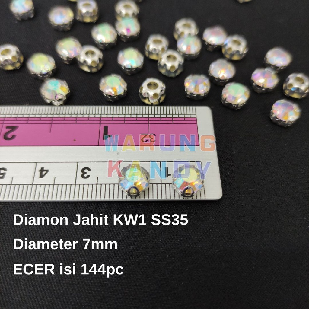 Diamon Jahit / Cangkang KW1 SS35 Grade A ECER 144pc