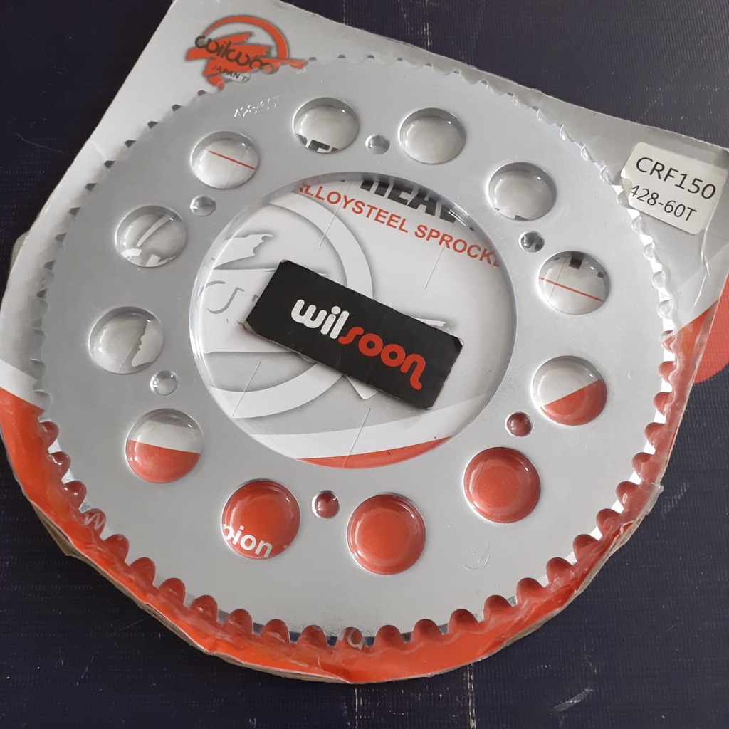 Gear Gir Belakang / Rear Sprocket 428-60T Honda CRF 150 Nikel Wilwood-2