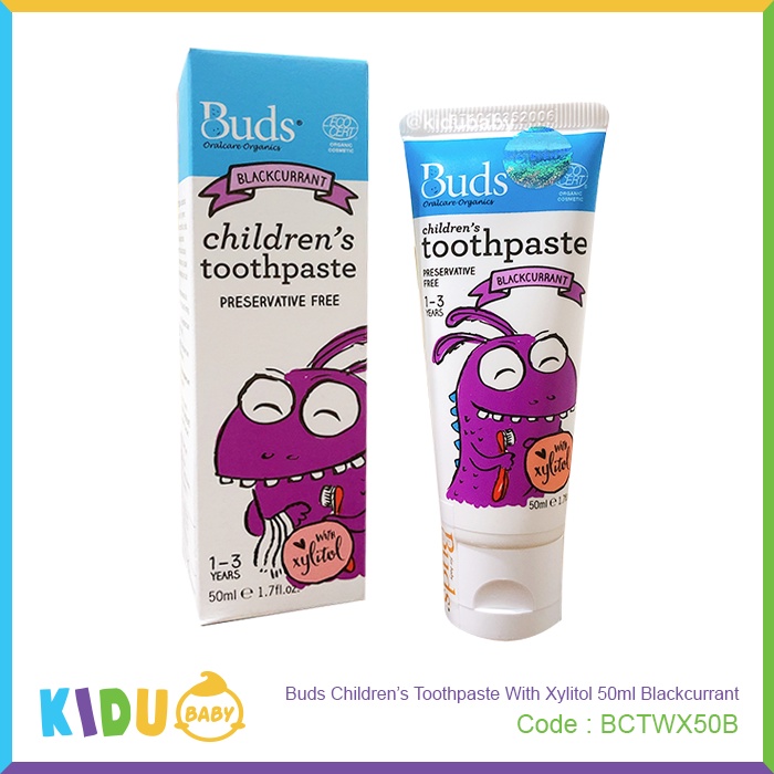 Buds Organics Children's Toothpaste With Xylitol 50ml Kidu Baby