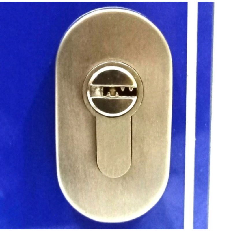 Tutup Cylinder/Tutup Kunci Stainless Bulat/Oval Harga Perpasang