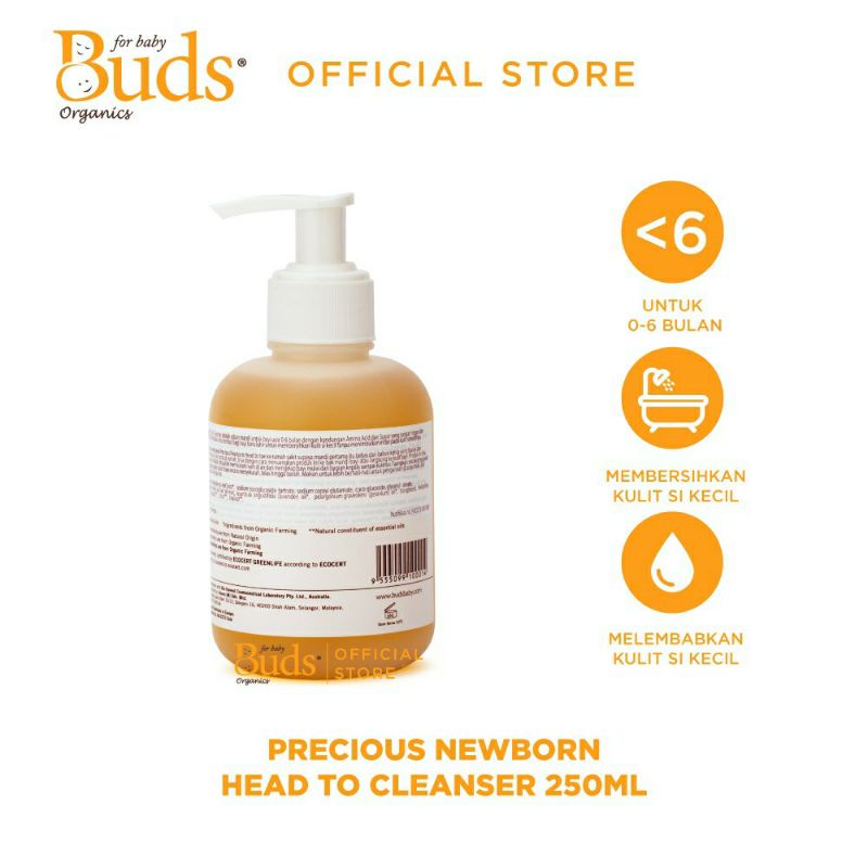 Buds Precious Newborn Head to Toe Cleanser 250ml