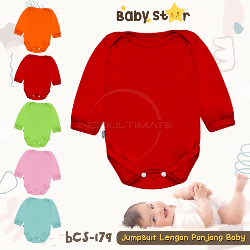 BABY STAR Jumper Bayi Lengan Panjang BCS-179 Jumpsuit Bayi Baju Bayi Pakaian Bayi Jumper bayi Jumsuit bayi Baju Tidur Bayi Laki Laki Perempuan Newborn