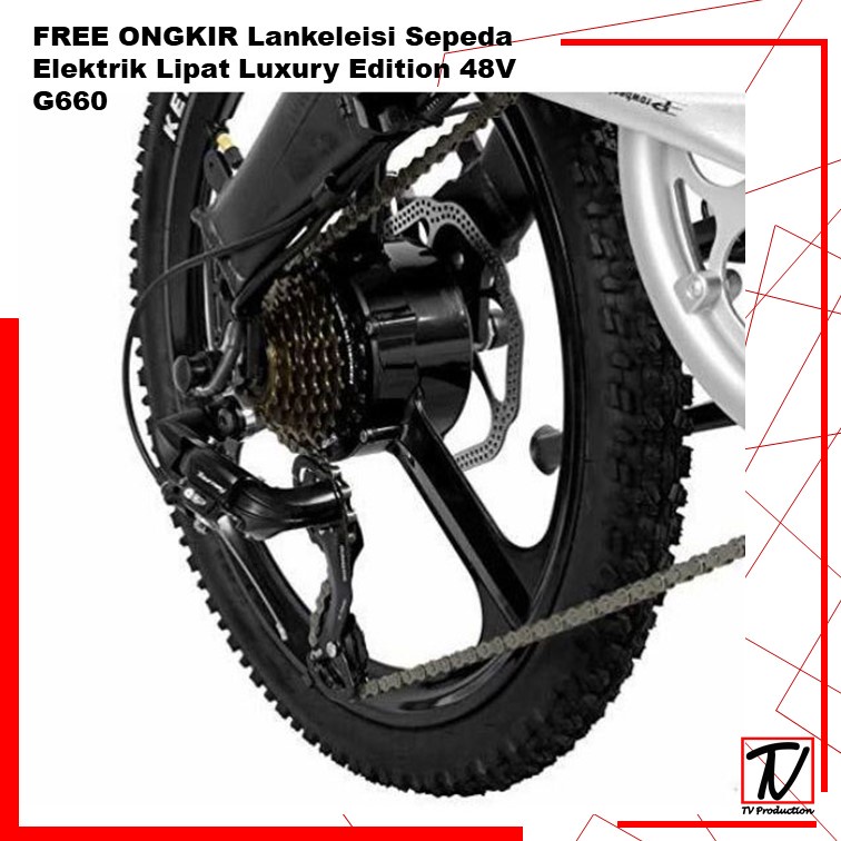 FREE ONGKIR Lankeleisi Sepeda Elektrik Lipat Smart Moped Luxury Edition 48V G660