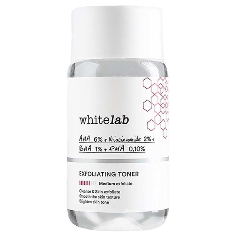 [COD] Whitelab Exfoliating Toner Formulasi Khusus untuk Tingkat Exfoliasi Medium dengan Kandungan Hydroxy Acid untuk Semua Jenis Kulit - BPOM 70 ML