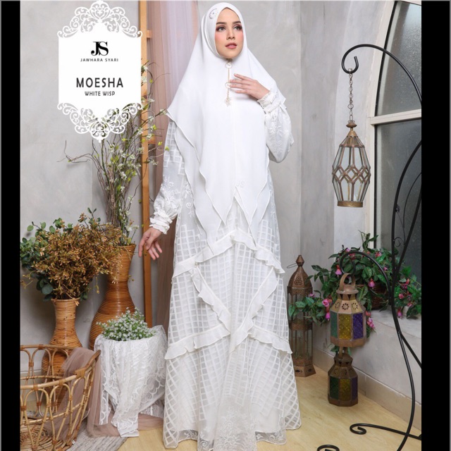 Moesha White Wisp by Jawhara Syari (baju putih untuk umroh)