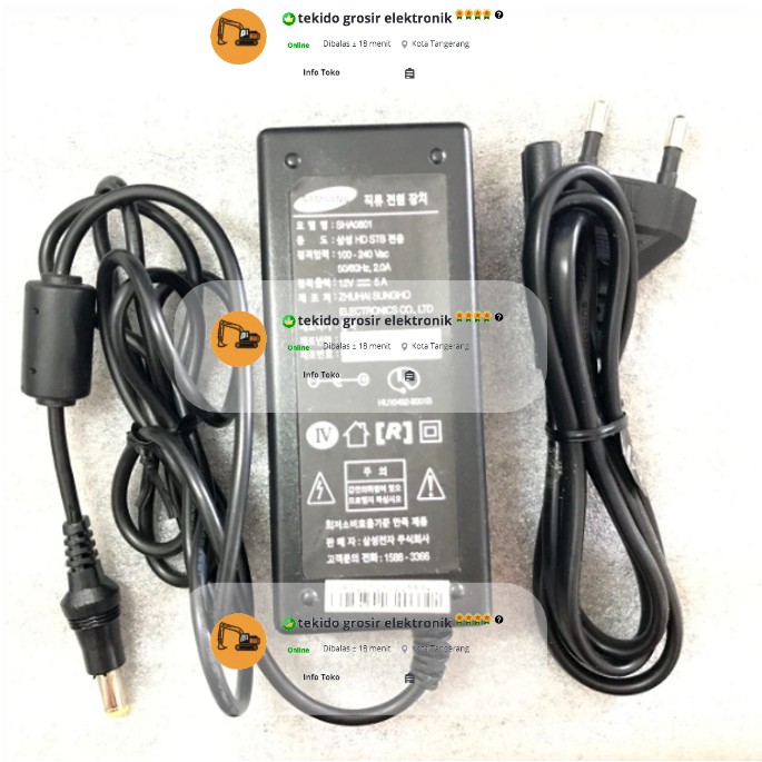 Adaptor 5A 12V DVR Samsung Original KOREA