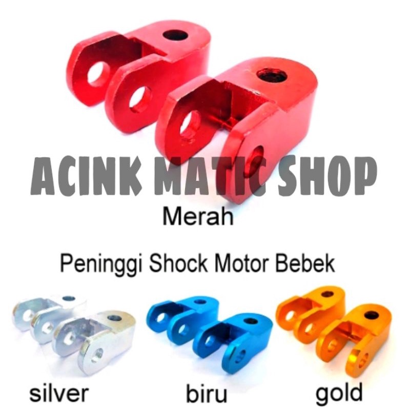 Peninggi Shock plus baut Sambungan Double sok Belakang Pangkon Anting shockbreaker Motor Bebek