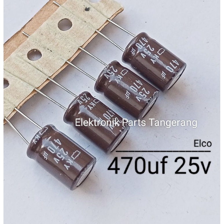 (1 Buah) KAPASITOR ELCO 470UF 25V CAPACITOR ELCO 470UF 25V KAPASITOR 470UF 25V CAPACITOR 470UF 25V E