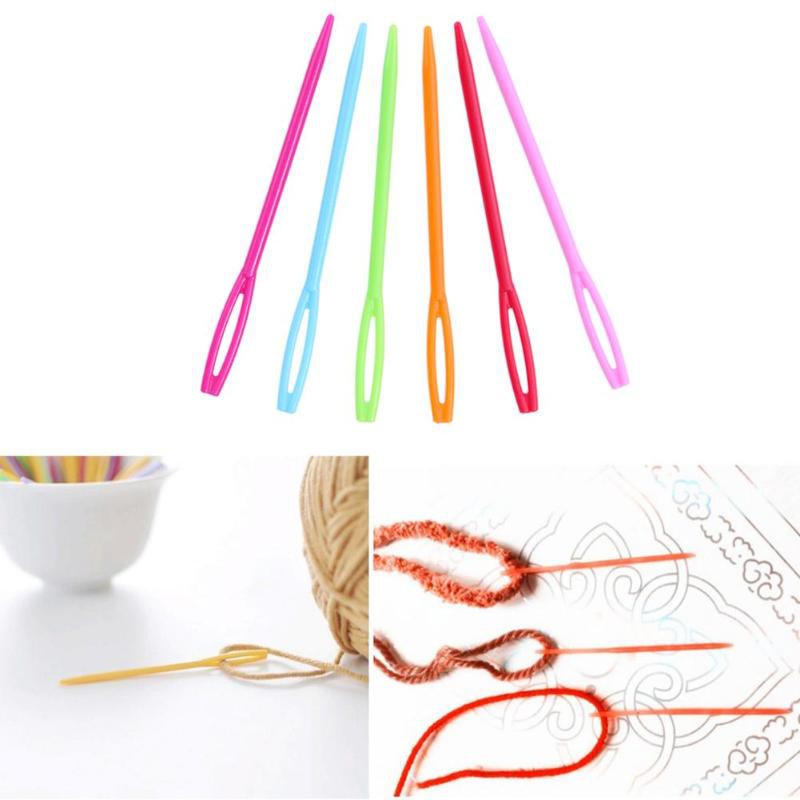 20 Pcs Plastik Jarum Rajut Crochet Hooks Permadani Wol Benang Jarum DIY Sweater Alat Tenun