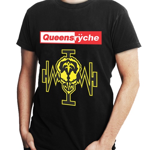 Kaos Queensryche Heavy Metal Band Tshirt Casual Unisex T-SHIRT Bahan Katun TERBARU