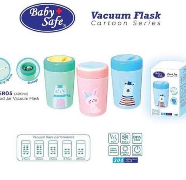 BABY SAFE  Food Jar Vacuum Flask 400ml  Thermos Makanan Termos Bubur