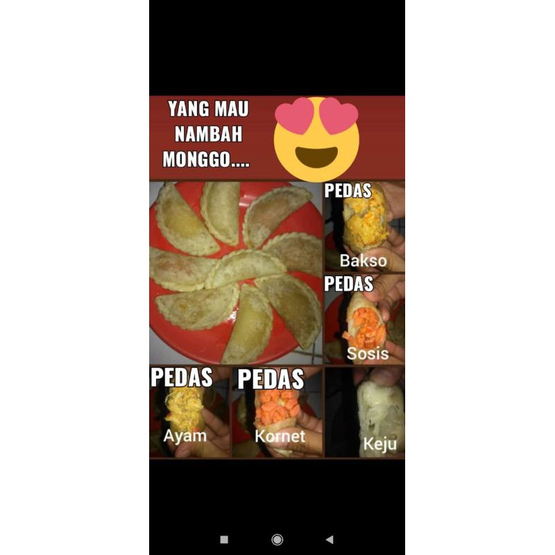 

Cireng Isi bentuk pastel isi 10 PEDAS