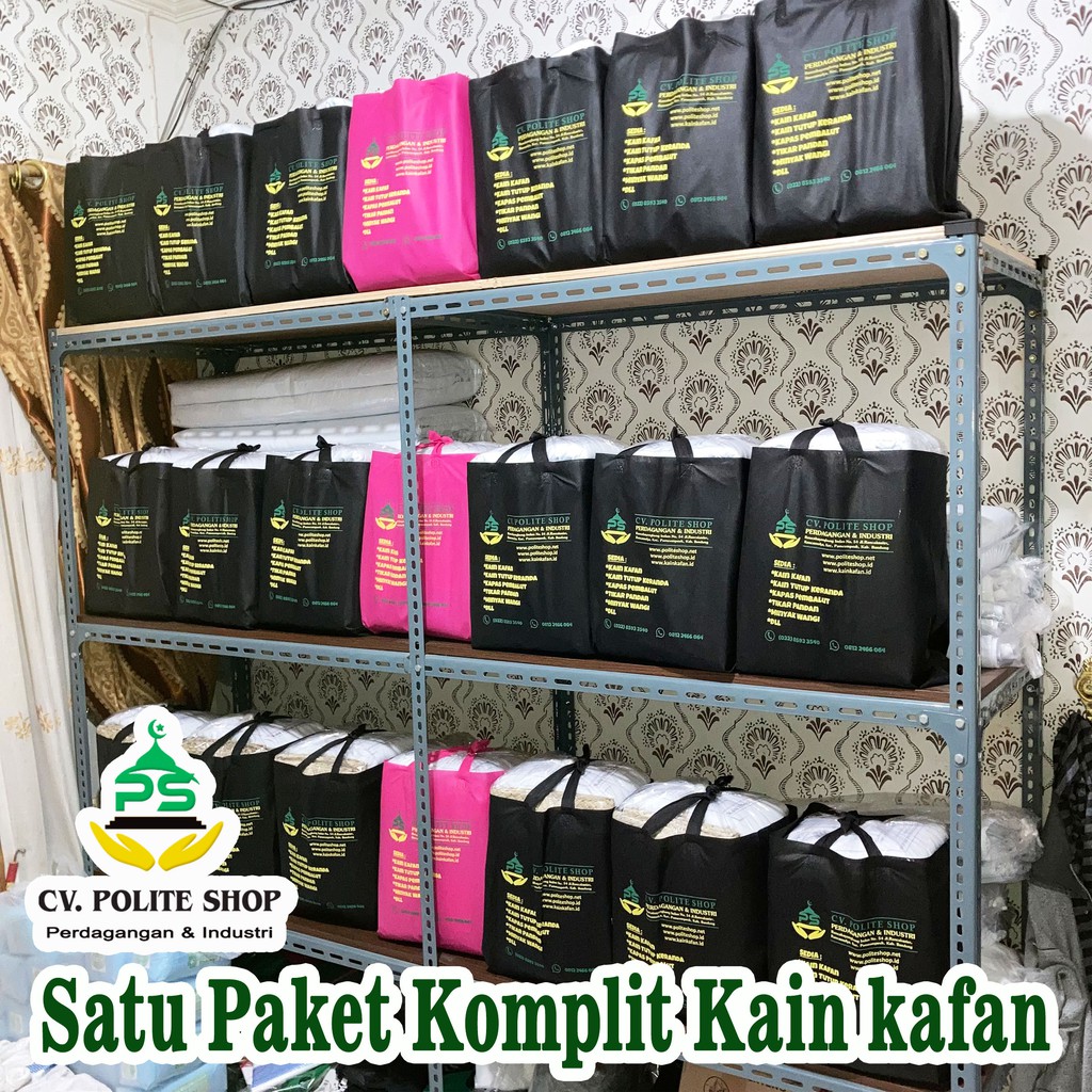 Paket kain kafan komplit untuk jenazah laki laki