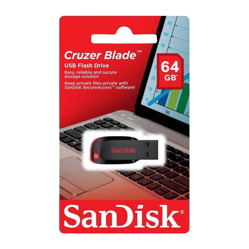 Flashdisk-Flash Drive Sandisk Cruzer Blade CZ50 4GB-8GB-16GB-32GB-64GB-128GB-Penyimpanan Data Sandisk Cruzer Blade USB Drive CZ50