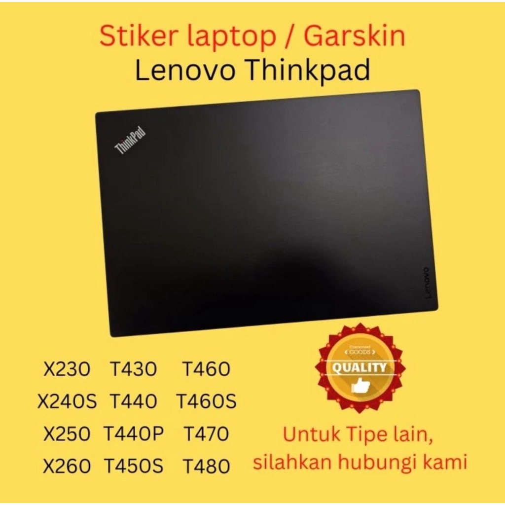 stiker laptop atau garskin laptop lenovo thinkpad