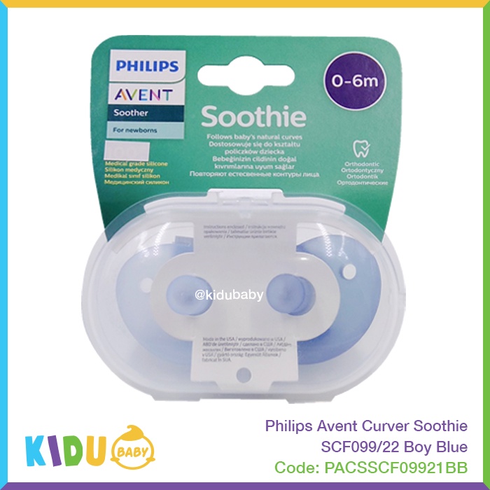 Philips Avent Curver Soothie SCF099/21 Boy Blue Empeng Bayi Kidu Baby