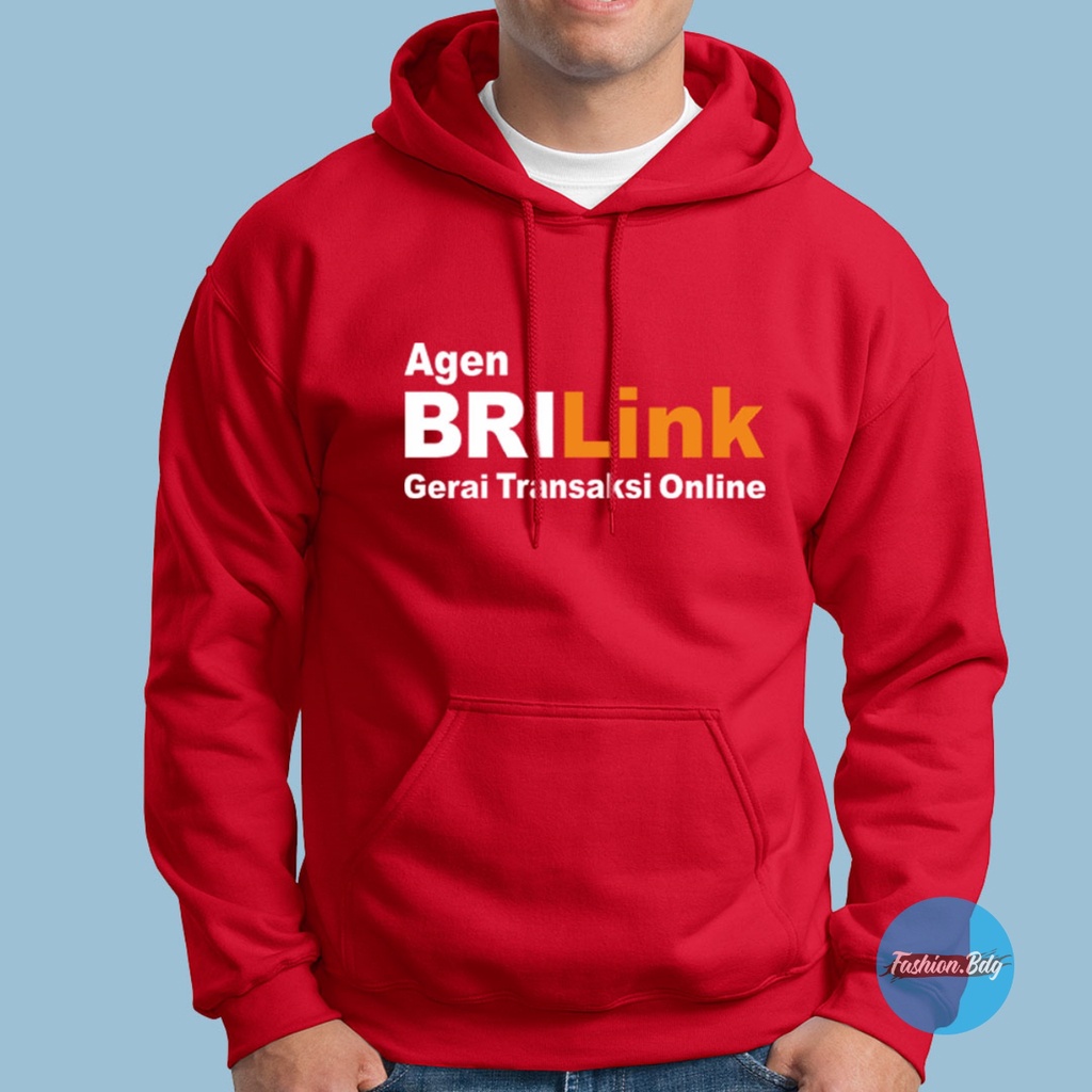 SWEATER HOODIE AGEN BRILINK BAHAN FLEECE TEBAL TERLARIS UNISEX