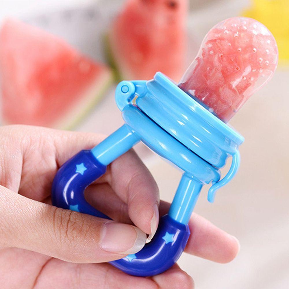 [Elegan] Baby Food Nibbler Fresh Food Handle Peralatan Makan Bayi Food Grade Nipple Perlengkapan Bayi Kartun Silikon Anak Feeder